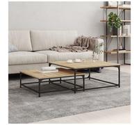 vidaXL Tavolini Impilabili 2 pz Rovere Sonoma in Legno Multistrato