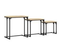 vidaXL Tavolini Impilabili 3 pz Rovere Sonoma in Legno Multistrato