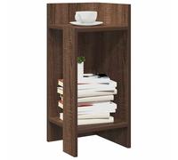 vidaXL Tavolini Laterali 2 pz con Ripiano Rovere Marrone 25,5x27x60 cm