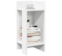 vidaXL Tavolini Laterali 2pz con Ripiano Bianco 25,5x27x60 cm