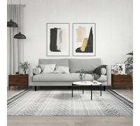 vidaXL Tavolini Salotto 2 pz Rovere Marrone 50x50x40 Legno Multistrato