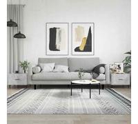 vidaXL Tavolini Salotto 2pz Grigio Cemento 50x50x40 Legno Multistrato