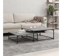 vidaXL Tavolini Salotto Impilabili 2pz Grigio Sonoma Legno Multistrato