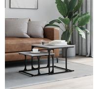 vidaXL Tavolini Salotto Impilabili 2pz Grigio Sonoma Legno Multistrato