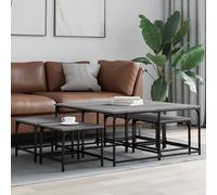 vidaXL Tavolini Salotto Impilabili 5pz Grigio Sonoma Legno Multistrato
