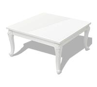 vidaXL Tavolino da Salotto 80x80x42 cm Lucido Bianco