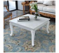 vidaXL - Tavolino 80x80x42 Cm Alto Bianco Lucido