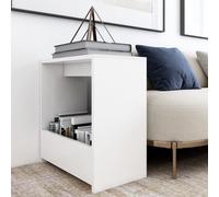 vidaXL Tavolino Bianco 50x26x50 cm in Legno Multistrato