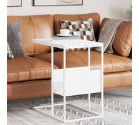 vidaXL Tavolino Bianco 55x36x59,5 cm Legno Multistrato