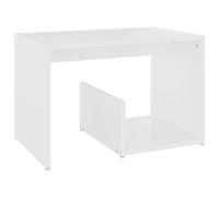 vidaXL Tavolino Bianco 59x36x38 cm in Legno Multistrato