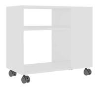 vidaXL Tavolino Bianco 70x35x55 cm in Legno Multistrato