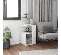 vidaXL Tavolino Bianco Lucido 36x30x56 cm in Legno Multistrato