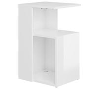 vidaXL Tavolino Bianco Lucido 36x30x56 cm in Legno Multistrato