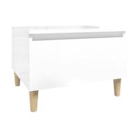 vidaXL Tavolino Bianco Lucido 50x46x35 cm in Legno Multistrato