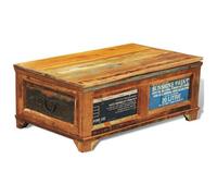 vidaXL Tavolino caffè con Stoccaggio Vintage Legno di Recupero Tavolo Salotto