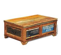 vidaXL Tavolino caffè con Stoccaggio Vintage Legno di Recupero Tavolo Salotto