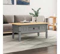 vidaXL Tavolino Caffé Pino Messicano Corona Range Grigio 100x55x45 cm