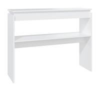 vidaXL Tavolino Consolle Bianco 102x30x80 cm in Legno Multistrato