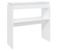 vidaXL Tavolino Consolle Bianco 80x30x80 cm in Legno Multistrato