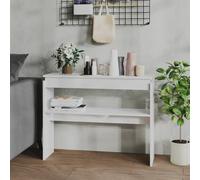 vidaXL Tavolino Consolle Bianco Lucido 102x30x80 cm Legno Multistrato