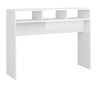 vidaXL Tavolino Consolle Bianco Lucido 105x30x80 cm Legno Multistrato