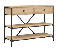 vidaXL Tavolino Consolle Cassetti e Ripiani Rovere Sonoma Multistrato, tavolino consolle, Tavolo da Soggiorno, Tavolo Stretto, Tavolo da Ingresso
