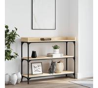 vidaXL Tavolino Consolle con Ripiani Rovere Sonoma 100x30x80 cm