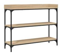 vidaXL Tavolino Consolle con Ripiani Rovere Sonoma 100x30x80 cm