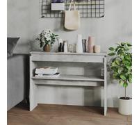 vidaXL Tavolino Consolle Grigio Cemento 102x30x80cm Legno Multistrato