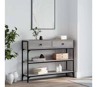 vidaXL Tavolino Consolle Grigio Sonoma 100x25x75cm Legno Multistrato, tavolino da divano, tavolino da corridoio, tavolino consolle da soggiorno