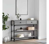 vidaXL Tavolino Consolle Grigio Sonoma 100x25x75cm Legno Multistrato, tavolino da divano, tavolino da corridoio, tavolino consolle da soggiorno
