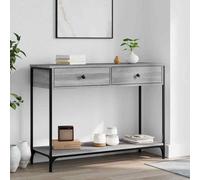 vidaXL Tavolino Consolle Grigio Sonoma 100x34,5x75cm Legno Multistrato