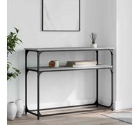 AX Tavolino Grigio Corridoio Consolle Divano Decor Metallo 100x35,5x75cm 834068