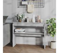 vidaXL Tavolino Consolle Grigio Sonoma 102x30x80 cm Legno Multistrato