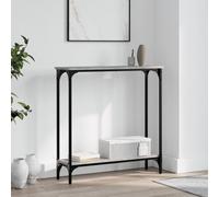 vidaXL Tavolino Consolle Grigio Sonoma 75x22,5x75 cm Legno Multistrato
