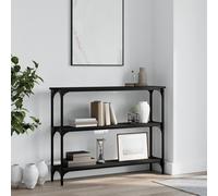 vidaXL Tavolino Consolle Nero 100x22,5x75 cm in Legno Multistrato