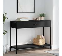vidaXL Tavolino Consolle Nero 100x34,5x75 cm in Legno Multistrato