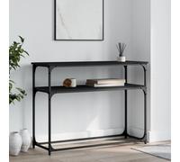 vidaXL Tavolino Consolle Nero 100x35,5x75 cm in Legno Multistrato