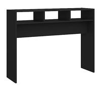 vidaXL Tavolino Consolle Nero 105x30x80 cm in Legno Multistrato