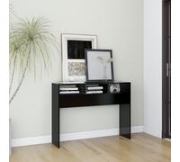 vidaXL Tavolino Consolle Nero 105x30x80 cm in Legno Multistrato