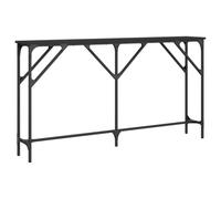 vidaXL Tavolino Consolle Nero 140x23x75 cm in Legno Multistrato
