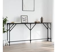 vidaXL Tavolino Consolle Nero 180x23x75 cm in Legno Multistrato