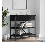 vidaXL Tavolino Consolle Nero 75x34,5x75 cm in Legno Multistrato