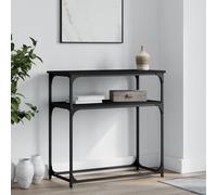vidaXL Tavolino Consolle Nero 75x35,5x75 cm in Legno Multistrato