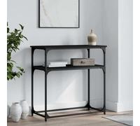 vidaXL Tavolino Consolle Nero 75x35,5x75 cm in Legno Multistrato
