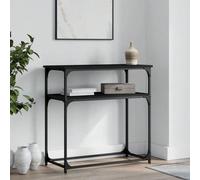 vidaXL Tavolino Consolle Nero 75x35,5x75 cm in Legno Multistrato Aggiungete un tocco di eleganza alla vostra entrata, al soggiorno o al corridoio con questo elegante tavolo consolle. Materiale resiste