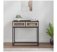 VIDAXL - Tavolino Consolle Nero 80x30x75 Cm Legno Multistrato E Ferro