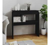 vidaXL Tavolino Consolle Nero 80x30x80 cm in Legno Multistrato