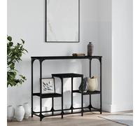 vidaXL Tavolino Consolle Nero 89,5x28x76 cm in Legno Multistrato