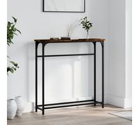 vidaXL Tavolino Consolle Rovere Fumo 75x19,5x75cm in Legno Multistrato
